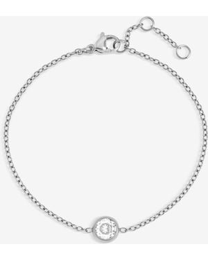 Jon Richard Sterling Plated Waterproof Bezel Bracelet - Metallic