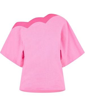 Never Fully Dressed Scallop Tilly Top - Pink