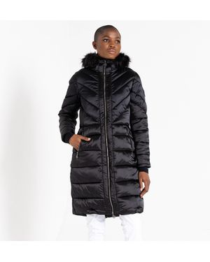 Dare 2b Longline Insulated Padded Quilted Jacket - Black