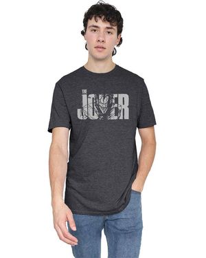 The Batman Joker Text Cotton T-Shirt - Grey