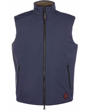 Museum Reversible Quilted Sleeveless Gilet - Blue