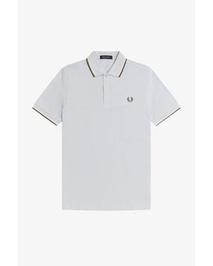 Fred Perry Short Sleeve Twin Tipped Polo Shirt - White