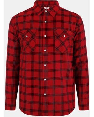 Lee Cooper Check Long Sleeve Patterned Shirt - Red