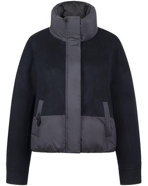 Raey Quilted Cropped Short Puffer Jacket - Blue