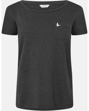 Jack Wills Fullford Pocket T-Shirt Ladies - Black