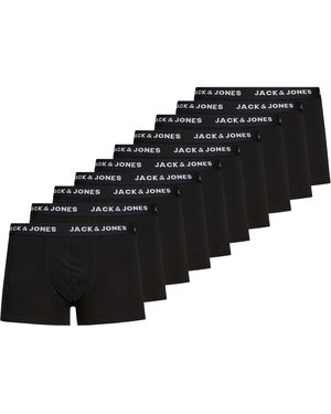 Jack & Jones Solid 10-pack Boxer Trunks - Black
