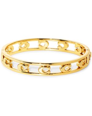 COACH Open C Hinged Bangle - Metallic