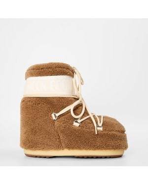 Moon Boot Low Insulated Fleece Snow Boots - Brown