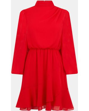 Ted Baker Woven Mini Dress - Red
