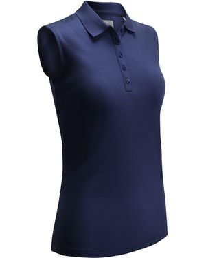 Callaway Apparel Sleeveless Knit Polo Shirt Ladies - Blue
