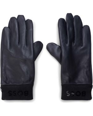 BOSS Hyden 1 Leather Gloves - Blue