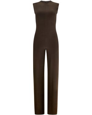 Norma Kamali Sleeveless Jumpsuit - Brown