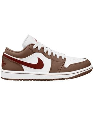 Nike 1 Leather Low-Top Trainers - Brown