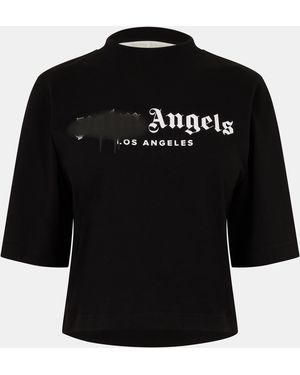 Palm Angels Palm Spray Crop Tee - Black