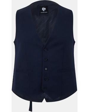 Twisted Tailor Ellroy Slim Waistcoat - Blue