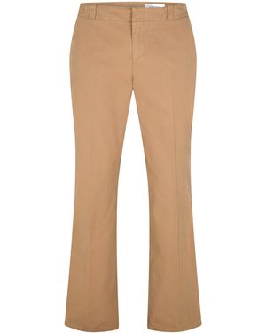 McQueen Alex Bumster Low-Rise Tailored Fit Chinos - Natural