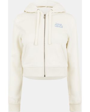 Jack Wills Slim Zip Hoodie - White