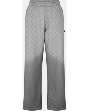 Marine Serre Open Hem Fleece Joggers - Grey