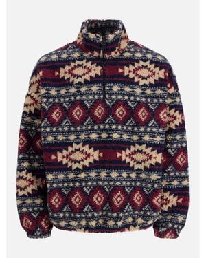 Jack & Jones Eddie Teddy Fleece Half Zip Top - Multicolour