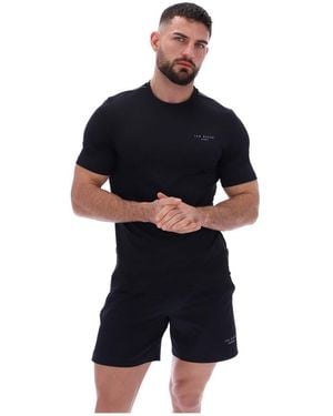 Ted Baker Sam Aeroflow Running T-Shirt - Black