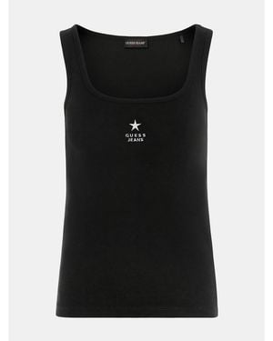 Guess Embroidered Star Vest - Black