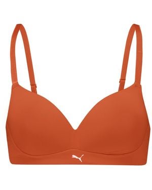 PUMA Soft Lightly Lined Bralette - Orange