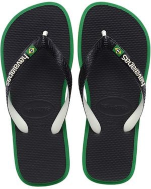 Havaianas Brazil Twist Flip Flops - Black