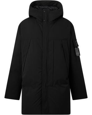 CP COMPANY METROPOLIS Micro Tek Long Regular Fit Puffer Jacket - Black