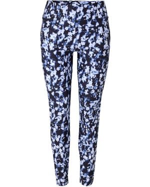 Röhnisch Printed High Waisted Performance Gym Legging - Blue