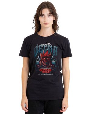 Stranger Things Vecna Evil Band 86 Ladies T Shirt - Black
