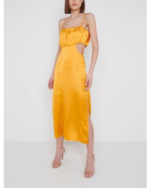 Pretty Lavish Cut Out Dress - Yellow