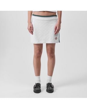 CASABLANCA Slit Tennis Skirt - White