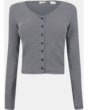 Levi's Long Sleeve Crop Top - Blue
