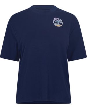 Timberland Graphic Tee Back And Front Graphic T-Shirt - Blue