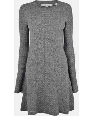 Jack Wills Cable Mini Jumper Dress - Grey