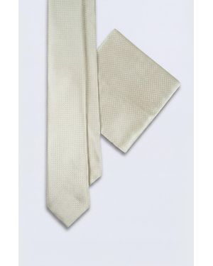Twisted Tailor Miles Texture Tie - White