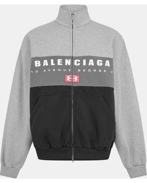Balenciaga Bal Zipped Weather-Resistant Softshell Jacket - Grey