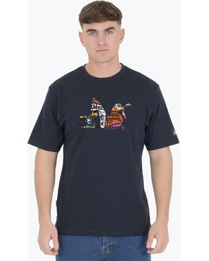 PEACEFUL HOOLIGAN Peaceful Poster Regular Fit T-Shirt - Blue