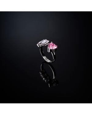 Chiara Ferragni Stackable Metalwork Stack Rings - Black