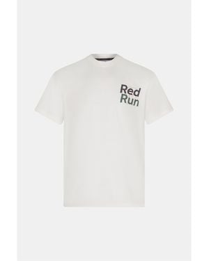 Red Run Oversized T-Shirts - White
