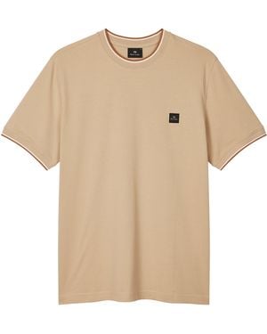 Paul Smith Logo Patch T-Shirt - Natural