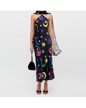 RIXO London Hayley Dress Ld71 - Blue