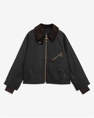 Barbour Arlene Cotton Long Sleeve Full Zip Wax Jacket - Black