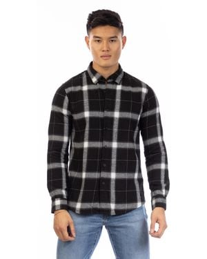 Peter Werth W Haslam Long Sleeve Plain Shirt - Black