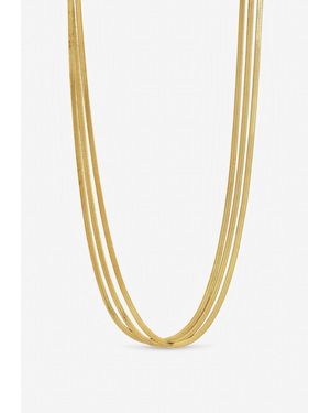 Jon Richard Plated Waterproof Snake Chain Necklace - Metallic