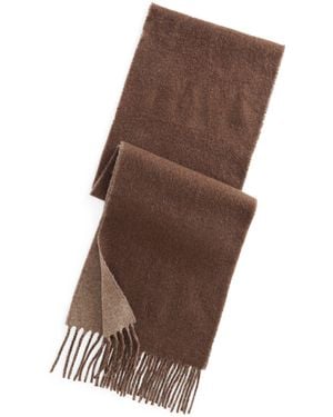 Polo Ralph Lauren Reversible Wool Blend Scarf - Brown