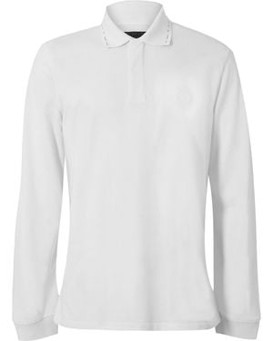 Gieves & Hawkes Long Sleeve Polo Shirt - White