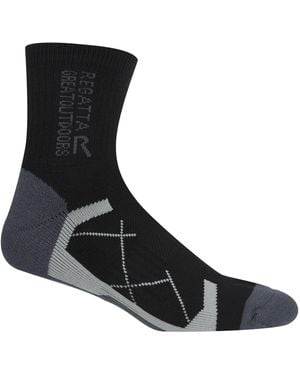 Regatta 2 Pack Outdoor Active Socks - Black