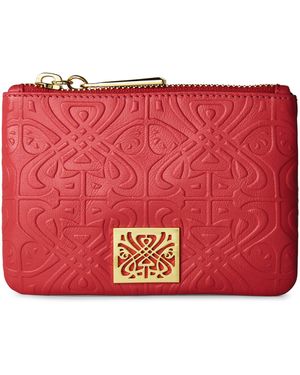 Biba Leather Embossed Coin Purse - Red