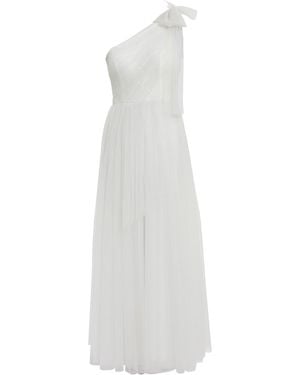 Gina Bacconi Tulle Maxi Dress - White